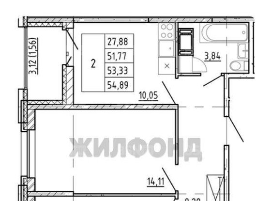 Продажа двухкомнатной квартиры - поселок Аннино, Центральная улица, д.16 