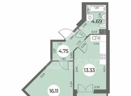 Продажа однокомнатной квартиры в новостройке - Санкт-Петербург, Ленинский пр., уч. 269 (северо-западнее пересечения ул. Доблести и ул. Маршала Захарова) 