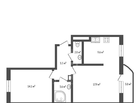 Продажа двухкомнатной квартиры - Варшавская улица, д.19, корп.5 
