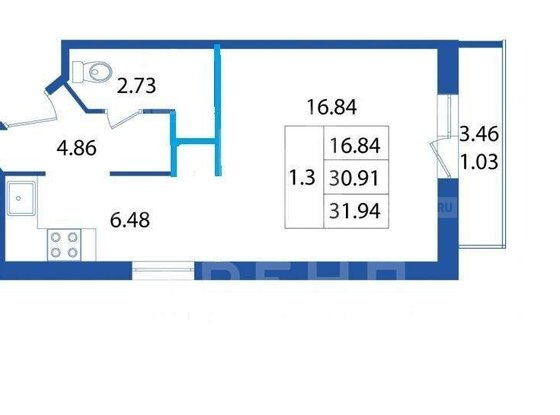 Продажа однокомнатной квартиры - Мурино, Охтинская аллея, д.2 