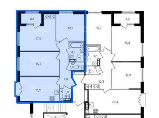 Продажа трехкомнатной квартиры - Пушкин, Камероновская улица, д.10, стр1 
