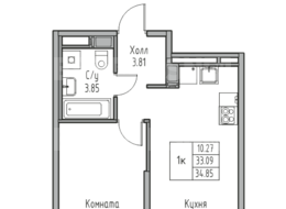 Продажа однокомнатной квартиры в новостройке - г. Санкт-Петербург, 3-я Конная Лахта, участок 9, (северо-восточнее дома 45, литера Д по 3-ей Конной Лахте)
 