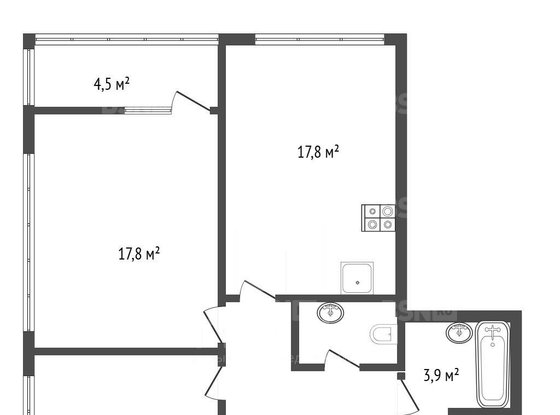 Продажа двухкомнатной квартиры - Малая Митрофаньевская улица, д.8, корп.1 