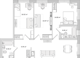 Продажа трехкомнатной квартиры в новостройке - ул. Белоостровская, д. 10, корпус 3 