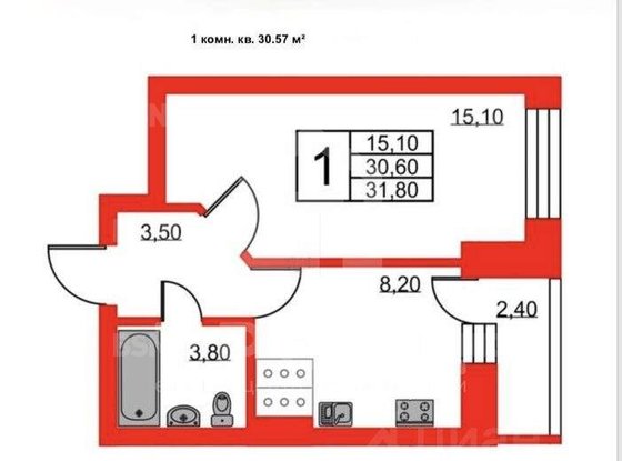 Продажа однокомнатной квартиры - Русановская улица, д.18, корп.6 