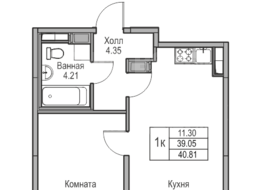 Продажа однокомнатной квартиры в новостройке - г. Санкт-Петербург, 3-я Конная Лахта, участок 9, (северо-восточнее дома 45, литера Д по 3-ей Конной Лахте)
 
