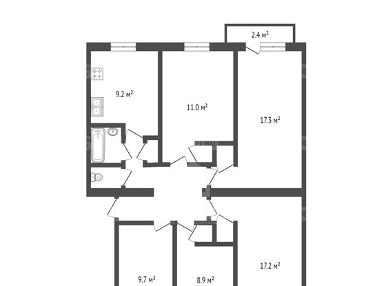 Продажа пятикомнатной квартиры - Матроса Железняка улица, д.1 