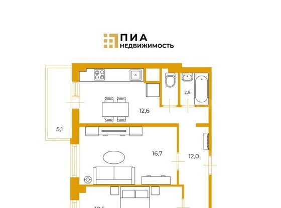 Продажа двухкомнатной квартиры - Гжатская улица, д.22, корп.3 
