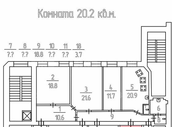 Продажа комнаты в многокомнатной квартире - Мытнинская улица, д.9 