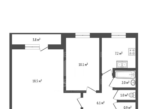 Продажа двухкомнатной квартиры - Искровский проспект, д.8, корп.3 