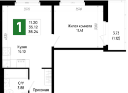 Продажа однокомнатной квартиры в новостройке - Ленинградская область, Всеволожский муниципальный район, Свердловское городское поселение, дер. Новосаратовка 