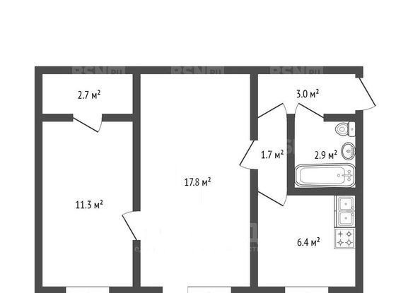 Продажа двухкомнатной квартиры - Металлистов проспект, д.61, корп.1 