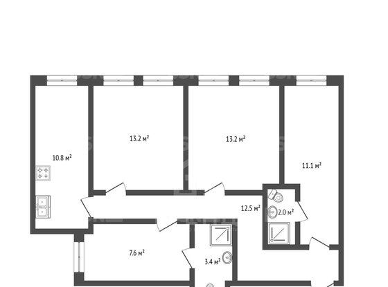 Продажа трехкомнатной квартиры - Комсомола улица, д.13, литера Б 