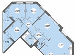 Продажа четырехкомнатной квартиры в новостройке - Санкт-Петербург, Ленинский пр., уч. 269 (северо-западнее пересечения ул. Доблести и ул. Маршала Захарова) 