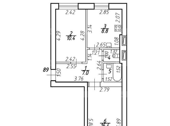 Продажа двухкомнатной квартиры - поселок Шушары, Московское шоссе, д.256, корп.8 