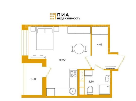 Продажа однокомнатной квартиры в новостройке - Орлово-Денисовский проспект, д.1 
