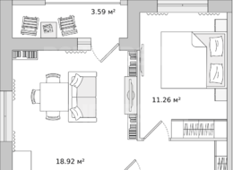 Продажа однокомнатной квартиры в новостройке - Ленинградская область, д. Новосаратовка, улица Романтиков, дом 1, корпус 5 