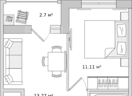 Продажа однокомнатной квартиры в новостройке - Ленинградская область, д. Новосаратовка, улица Романтиков, дом 1, корпус 5 