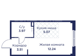 Продажа квартиры студии в новостройке - г. Санкт-Петербург, внутригородское муниципальное образование Санкт-Петербурга город Кронштадт, Цитадельская дорога, участок 10 