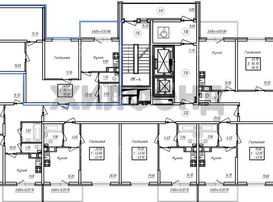 Продажа трехкомнатной квартиры - поселок Шушары, Окуловская улица, д.18, стр1 