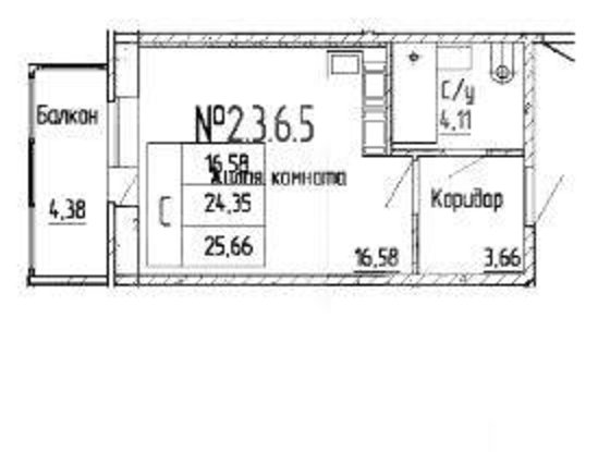 Продажа однокомнатной квартиры - Бугры, Воронцовский бульвар, д.5, корп.1 