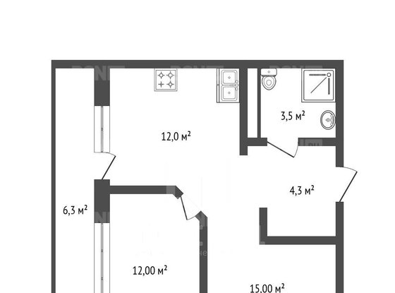 Продажа двухкомнатной квартиры - Мурино, Петровский бульвар, д.5 