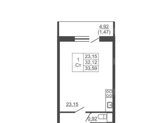 Продажа однокомнатной квартиры - городской поселок имени Свердлова, Западный проезд, д.10/1, корп.2 