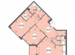 Продажа трехкомнатной квартиры в новостройке - Санкт-Петербург, Ленинский пр., уч. 270 (северо-западнее пересечения ул. Доблести и ул. Маршала Захарова) 