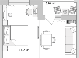 Продажа однокомнатной квартиры в новостройке - Ленинградская область, Новосаратовка 