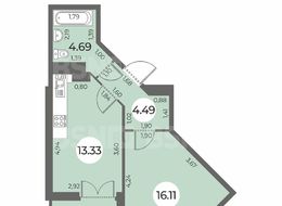 Продажа однокомнатной квартиры в новостройке - Санкт-Петербург, Ленинский пр., уч. 270 (северо-западнее пересечения ул. Доблести и ул. Маршала Захарова) 