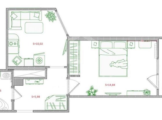 Продажа однокомнатной квартиры - Заневский проспект, д.42, стр1 