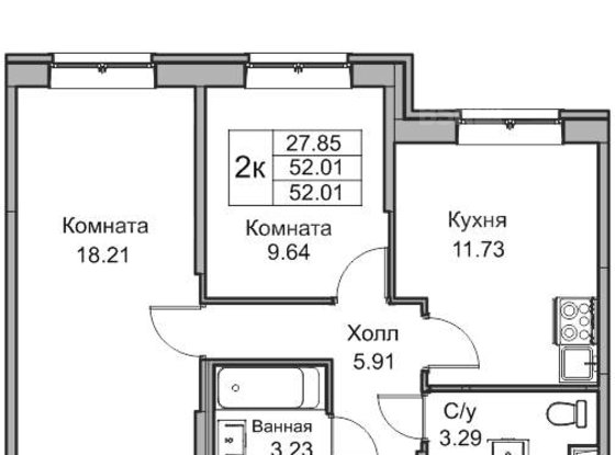 Продажа двухкомнатной квартиры в новостройке - Ивинская улица, д.9, стр1 