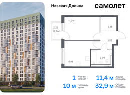 Продажа однокомнатной квартиры в новостройке - Невская Долина, к1.3 