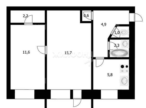 Продажа двухкомнатной квартиры - Камышинская улица, д.18 