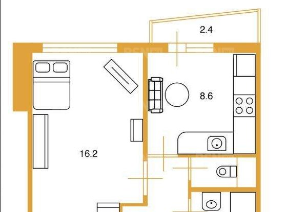Продажа однокомнатной квартиры - Дунайский проспект, д.5, корп.7 литера А 