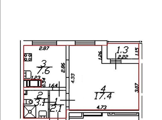 Продажа однокомнатной квартиры - Муринская дорога, д.10, корп.1 