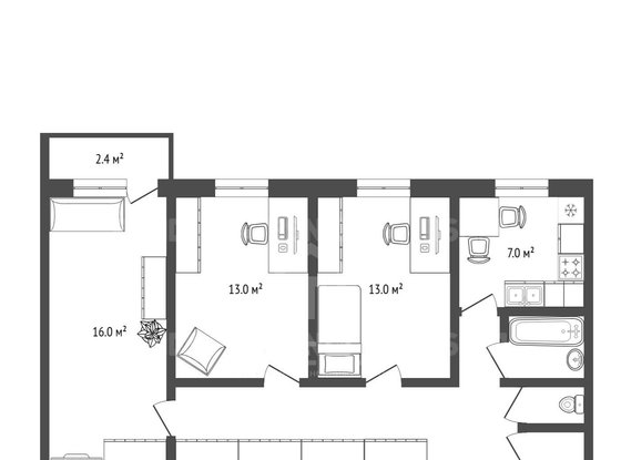 Продажа трехкомнатной квартиры - Художников проспект, д.18, корп.1 