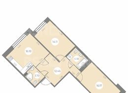 Продажа двухкомнатной квартиры в новостройке - г. Санкт-Петербург, ул. Маршала Захарова, дом 10, строение 1 
