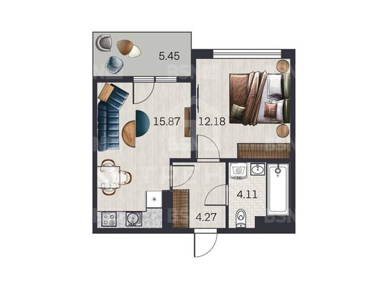 Продажа однокомнатной квартиры - Суздальское шоссе, д.8, стр1 
