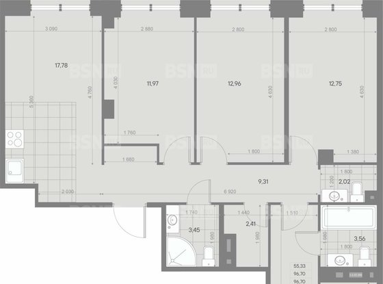 Продажа четырехкомнатной квартиры в новостройке - Пионерская улица, д.53 