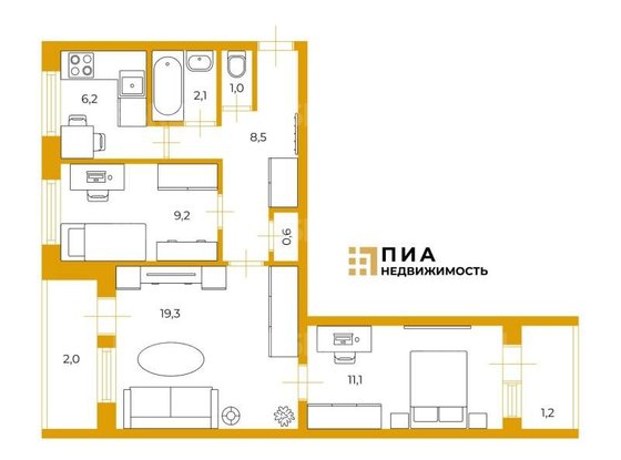 Продажа трехкомнатной квартиры - Ольховая улица, д.14, корп.1 