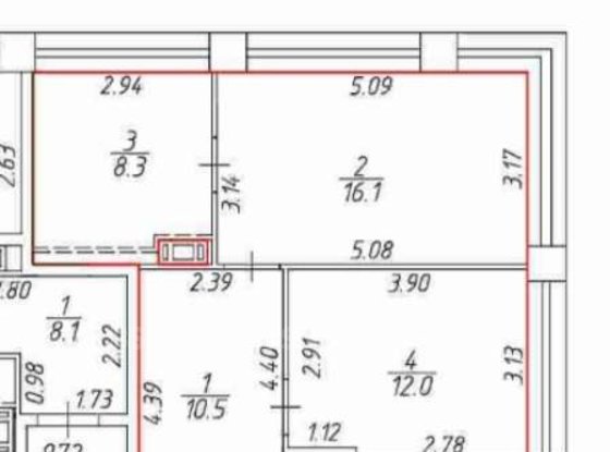 Продажа трехкомнатной квартиры -  д.1 