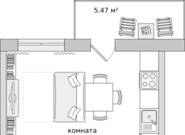 Продажа квартиры студии в новостройке - Ленинградская область, п. Бугры, ул. Тихая, дом 7, корпус 4 