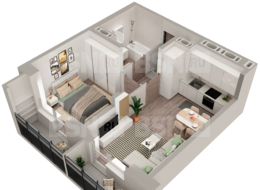 Продажа однокомнатной квартиры в новостройке - г. Санкт-Петербург, 3-я Конная Лахта, участок 9, (северо-восточнее дома 45, литера Д по 3-ей Конной Лахте)
 