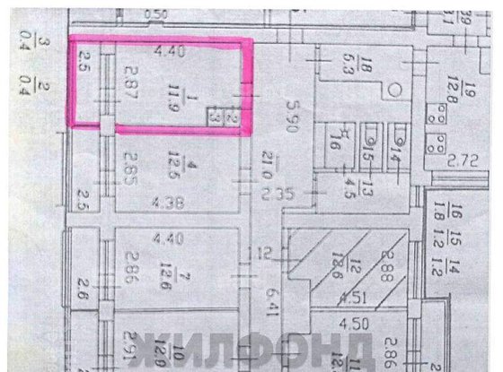 Продажа комнаты в шестикомнатной квартире - Есенина улица, д.36, корп.3 