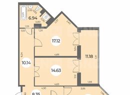 Продажа двухкомнатной квартиры в новостройке - Санкт-Петербург, Ленинский пр., уч. 270 (северо-западнее пересечения ул. Доблести и ул. Маршала Захарова) 