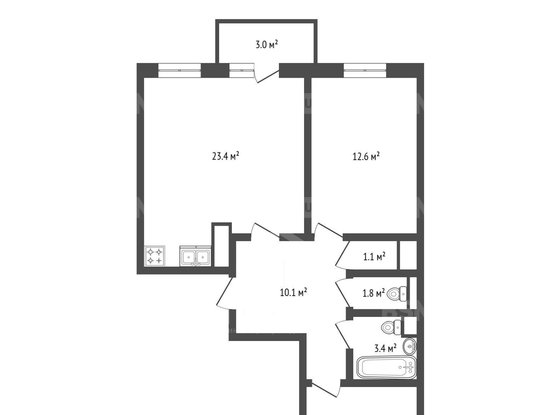 Продажа двухкомнатной квартиры - Кудрово, Пражская улица, д.3 