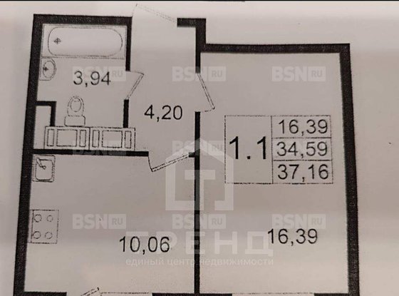 Продажа однокомнатной квартиры - Адмирала Черокова улица, д.20 
