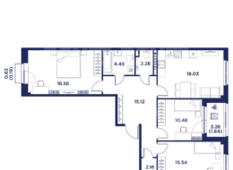 Продажа трехкомнатной квартиры в новостройке - г. Санкт-Петербург, внутригородское муниципальное образование Санкт-Петербурга город Кронштадт, Цитадельская дорога, участок 10 