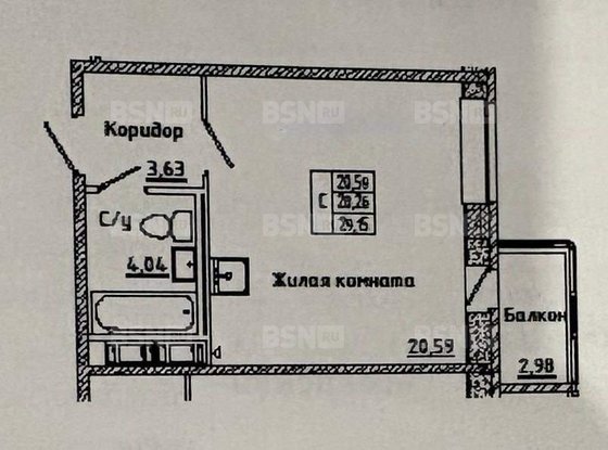 Продажа однокомнатной квартиры - Мурино, Воронцовский бульвар, д.5, корп.6 